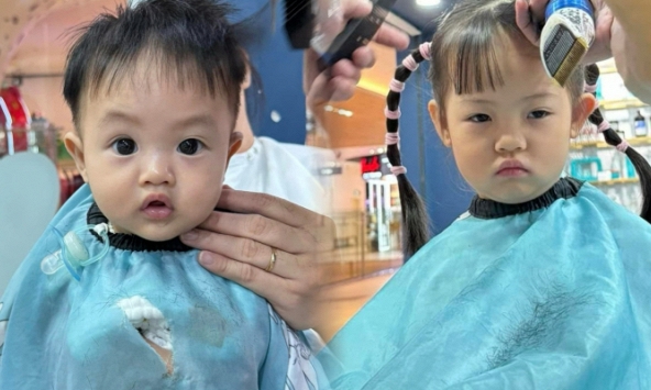 Cường Đô La đưa các con đi 'tút tát nhan sắc', biểu cảm của hai nhóc tì khiến dân mạng cười không ngớt