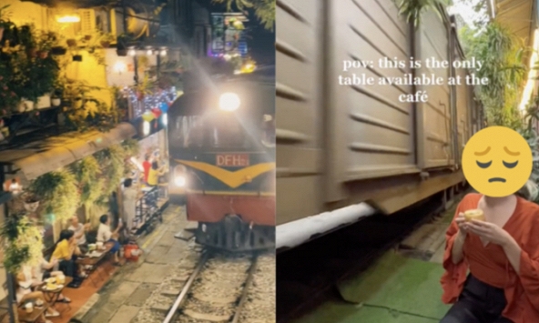 Phố cà phê đường tàu Hà Nội vẫn rất nhộn nhịp, trở thành điểm check-in bất chấp lệnh cấm