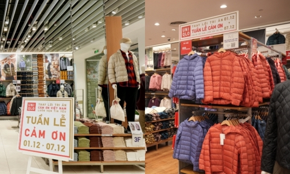Nhiều khách hàng 'đổ bộ' mua sắm tại cửa hàng UNIQLO trong Tuần Lễ Cảm Ơn