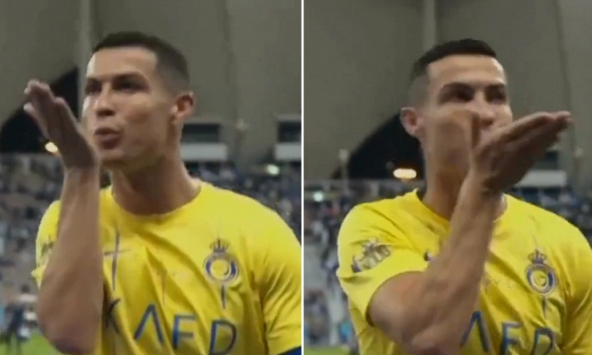 Phản ứng đáp trả không ai ngờ của Ronaldo khi fan đối thủ không ngừng hô vang tên Messi