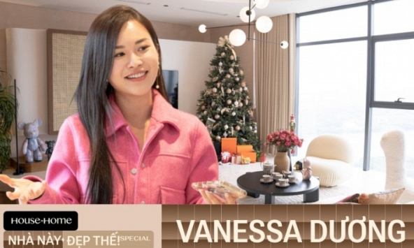 Bên trong penthouse phong cách Wabi Sabi, view bao trọn sông Hồng: Chi khoảng 7 tỷ làm nội thất, căn bếp “nghệ” y hệt triển lãm