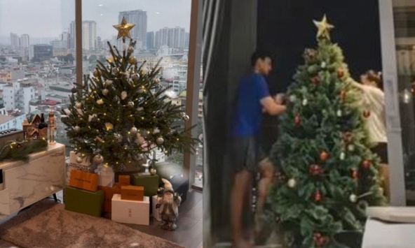 Văn Lâm cùng bạn gái sexy trang hoàng cây thông lộng lẫy, vợ Thành Chung decor phòng khách đơn giản nhưng lên hình vẫn lung linh