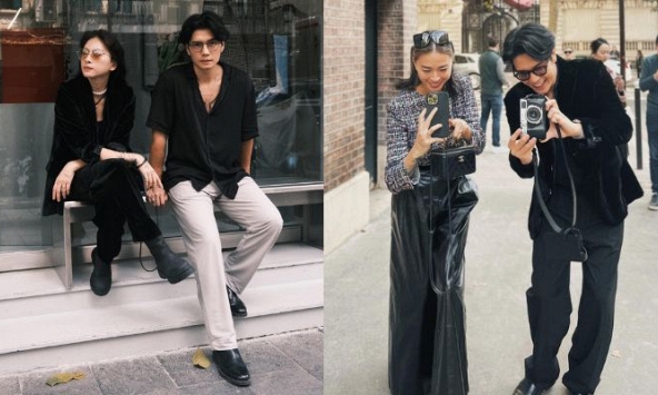 Gu thời trang 'chất' cả đôi của cặp vợ chồng Ngô Thanh Vân và Huy Trần