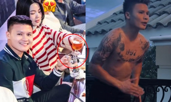 Chu Thanh Huyền nâng cốc bia, Quang Hải vẫn nói không với đồ có cồn, sinh hoạt như Ronaldo