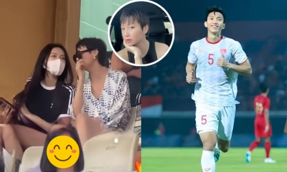 Hot lại khoảnh khắc mẹ Doãn Hải My xách túi hiệu lên sân cổ vũ Đoàn Văn Hậu: Visual sáng bừng khi lọt ống kính team qua đường