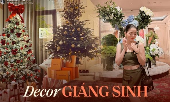 Noel cận kề, đường đua decor Xmas nhộn nhịp hơn: Biệt thự của Lệ Quyên lung linh lóa mắt, Tóc Tiên, Min... khoe cây thông siêu sang 