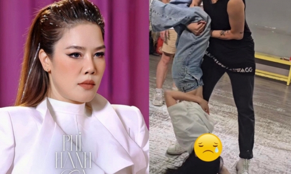 Dân mạng rần rần trước cảnh đầu bị đập xuống đất của sao nữ hạng A trong hậu trường “Chị đẹp”