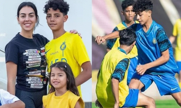 Con trai 13 tuổi của Ronaldo sở hữu chiều cao vượt trội so với các đồng đội, hứa hẹn vượt cả cha trong tương lai