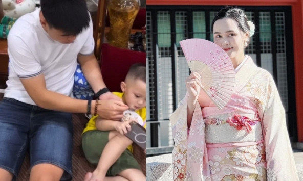 Duy Mạnh một mình chăm hai con, được khen hết lời vì đỡ đần Quỳnh Anh việc nhà