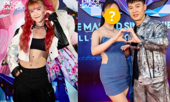 Thảm đỏ Chung kết Ca sĩ mặt nạ: Khởi My 'hack tuổi', Hoàng Hải thân thiết bên một sao nữ không phải Thùy Chi