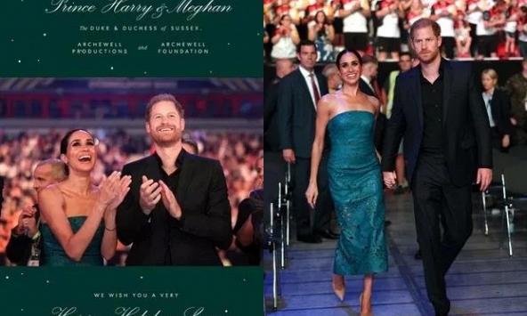 Harry - Meghan tung ảnh thiệp Giáng sinh khác lạ chưa từng thấy, chuyên gia lập tức nhận xét 'thiếu thứ gì đó quan trọng'