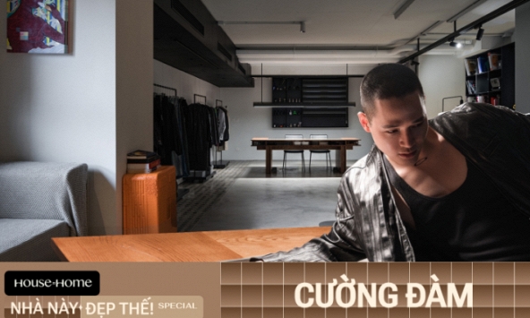 NTK Cường Đàm biến căn hộ 110m2 thành store thời trang: Cực đoan đến mức dành 70% diện tích cho phòng khách, phòng ngủ chỉ vỏn vẹn 4m2