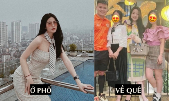 Chu Thanh Huyền khi ở phố với lúc về quê Quang Hải: Lột sạch nét sang chảnh, bẽn lẽn 'hoà tan' với xung quanh