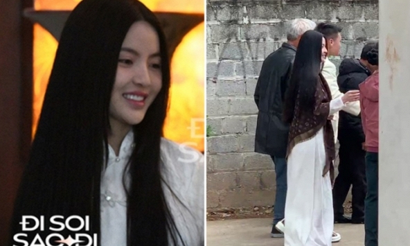 Cận cảnh nhan sắc Chu Thanh Huyền trong ngày dạm ngõ, vừa thấy nhà Quang Hải xuất hiện đã có hành động chuẩn con dâu khéo léo