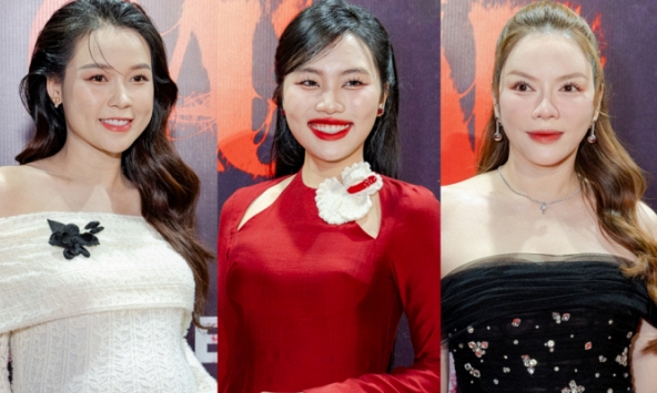 Phương Mỹ Chi xuất hiện tươi tắn hậu tin đồn clip nhạy cảm, Sam khoe bụng bầu 'vượt mặt' trên thảm đỏ 'Quỷ cẩu'