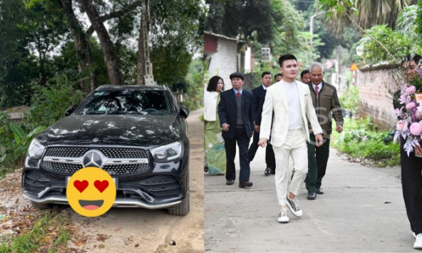Quang Hải nhường xế hộp bạc tỷ để Chu Thanh Huyền lái về quê, bản thân đi xe gì cùng họ hàng sang hỏi cưới?