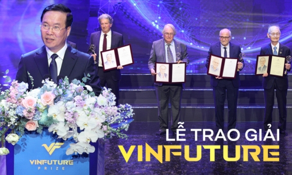 Toàn cảnh Lễ trao giải VinFuture 2023 - giải thưởng Khoa học công nghệ lớn nhất hành tinh