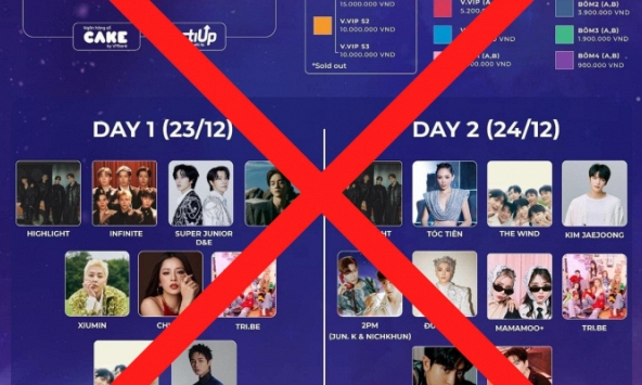 Thêm Tóc Tiên và nhóm Hàn báo huỷ show, BTC xác nhận concert Giáng sinh Mỹ Đình sẽ không diễn ra và hứa hoàn tiền vé cho fan?