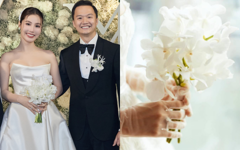 Diễm My 9X dùng 3 bó hoa ngày cưới: 1 bó chưa được cô dâu Vbiz nào dùng, ý nghĩa loài hoa cầm vào lễ đường mới đặc biệt