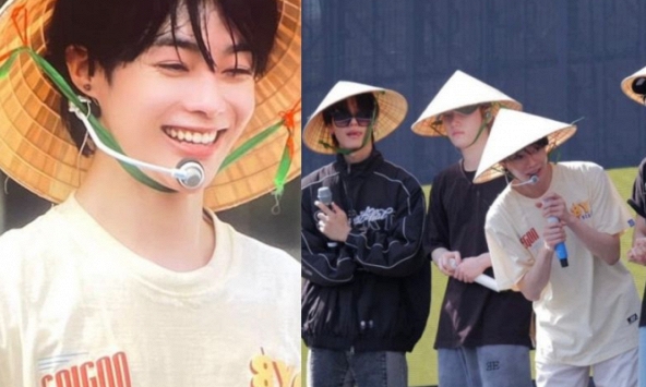 TEMPEST đội nón lá, Hanbin mang áo 'Sài Gòn' hát nhảy cực nhiệt tại tổng duyệt Hò Dô 2023