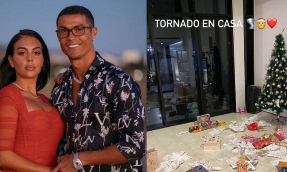 Bạn gái Ronaldo đăng ảnh nhà bừa bộn dịp Giáng sinh, gây tranh cãi vì một điểm bất ngờ