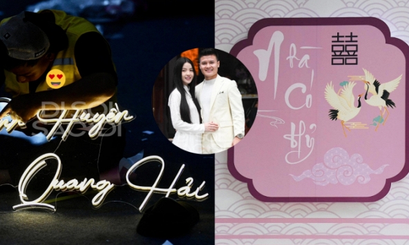 Bà hàng xóm review rạp ăn hỏi Quang Hải - Chu Thanh Huyền ở quê cô dâu: Dựng theo thiết kế riêng, tại trường học đầu ngõ