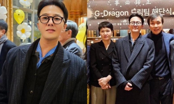 G-Dragon lần đầu xuất hiện ở công ty mới, tươi cười rạng rỡ khác hẳn tình hình “ảm đạm” của YG hiện tại