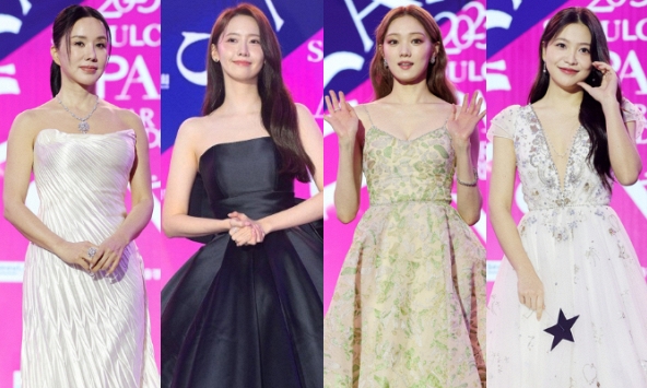 Mỹ nhân đại chiến tại APAN Star Awards: Lee Sung Kyung o ép vòng 1 đọ sắc Yoona lộng lẫy, 1 chị đại 'chặt chém' bất ngờ dù đã U60
