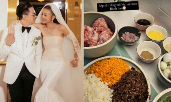 Thanh Hằng trổ tài “nữ công gia chánh” nhân dịp nghỉ lễ, phản ứng của ông xã nhạc trưởng ra sao?
