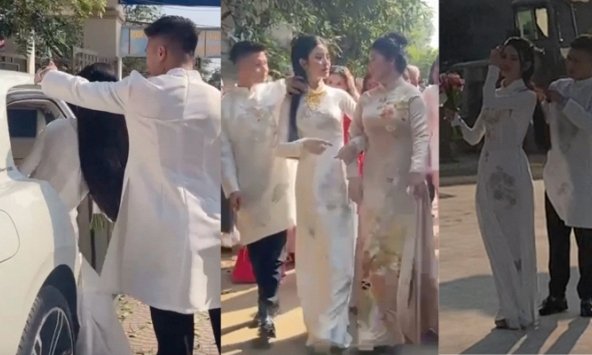 Quang Hải có hành động tinh tế, dịu dàng với Chu Thanh Huyền, giống cách Đoàn Văn Hậu cưng chiều Doãn Hải My