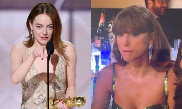 Taylor Swift bị MC 'cà khịa' vô duyên, Emma Stone liền có màn đáp trả hộ cực gắt tại Quả Cầu Vàng
