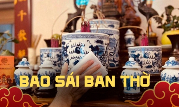 3 lưu ý bao sái bàn thờ đúng cách để cả năm may mắn, bốn mùa bình an