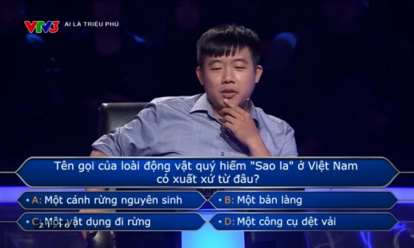 Câu hỏi 'Ai là triệu phú' khiến anh công an tuột mất 22 triệu: Về loài động vật ai cũng biết nhưng biết thôi chưa đủ