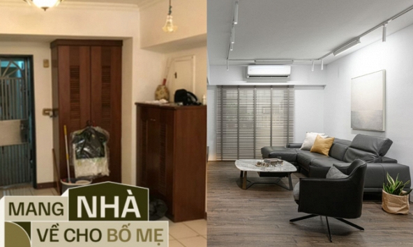 Hai anh em hiếu thảo chi 900 triệu để cải tạo nhà cho bố mẹ: Căn hộ 30 tuổi thay đổi khiến chủ nhân cũng không thể nhận ra