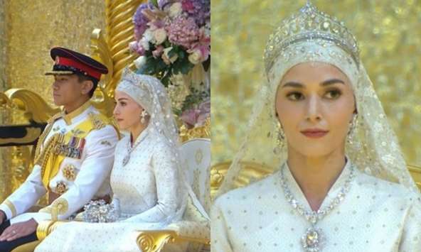 Cô dâu của hoàng tử 'hot' nhất châu Á lại gây sốt trong dáng vẻ yêu kiều, hôn lễ xa hoa tổ chức trong cung điện dát vàng 1.800 phòng