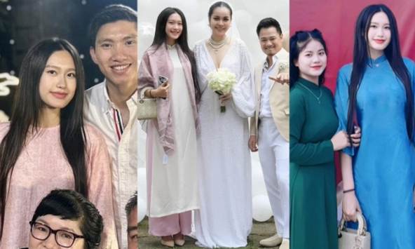 Doãn Hải My ưa chuộng diện áo dài, xách túi trăm triệu đi ăn cưới cùng Văn Hậu: Đẹp, sang, khéo che vòng 2 giữa nghi vấn có tin vui