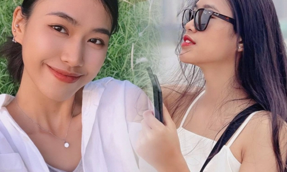 Nhan sắc đời thường '10 điểm không có nhưng' của tân Hoa khôi Ngoại thương 1m79 vừa đăng quang