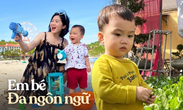 Gặp em bé 2 tuổi nói lia lịa 3 thứ tiếng: Bố mẹ đều là người Việt, bí quyết dạy con không thể dễ hơn