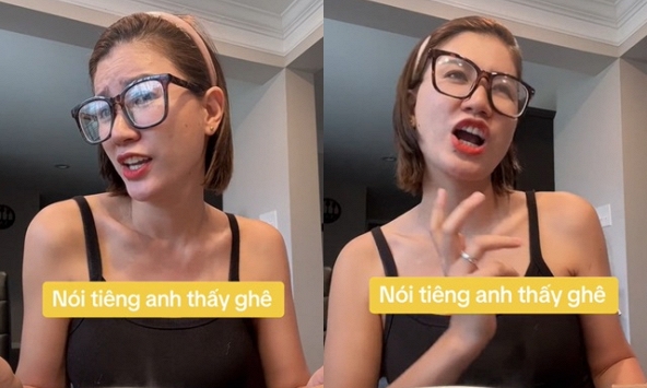 Trang Trần đăng clip nói tiếng Anh sau 1 tháng sang Mỹ, tệ đến mức nào mà chính chủ tự nhận xét 'thấy ghê'?