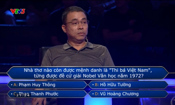 Kiến trúc sư 'bó tay' trước một câu hỏi về chủ đề Văn học trong Ai Là Triệu Phú, học giỏi cũng chưa chắc biết