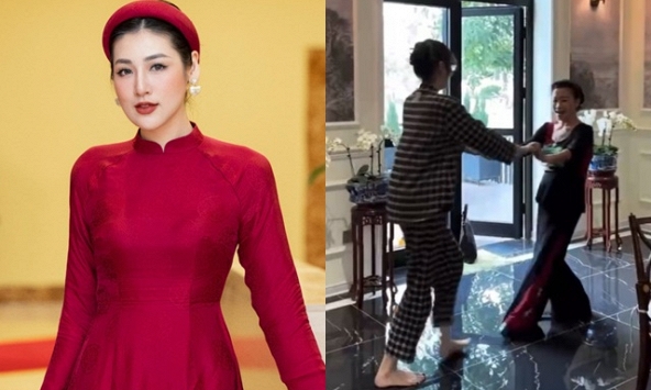 Khoảnh khắc Á hậu Dương Tú Anh và mẹ chồng quyền lực nhảy múa cùng nhau, nhìn cứ ngỡ mẹ đẻ và con gái