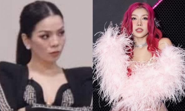 Cũng là đàn chị nhưng khi Mỹ Linh khen đàn em, Lệ Quyên ngồi nghe lại có thái độ này