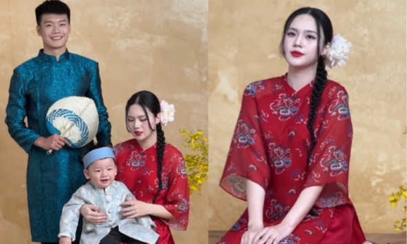 Hậu trường ảnh tết nhà Thành Chung và vợ hotgirl Tuyên Quang: Ảnh cam thường còn xinh đẹp thế này