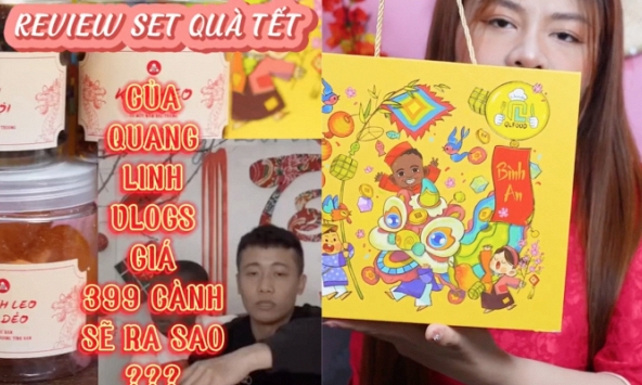Review set quà Tết 399k của Quang Linh Vlogs: Các món có đặc trưng riêng, được TikToker dành lời khen đặc biệt 