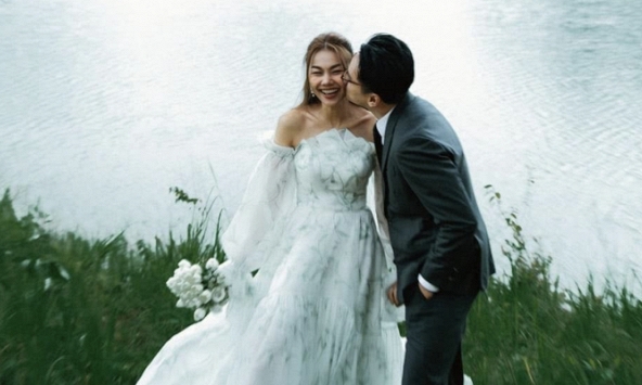 Thanh Hằng khoe bức ảnh cưới chưa từng được công bố, ngọt ngào khiến netizen phát hờn