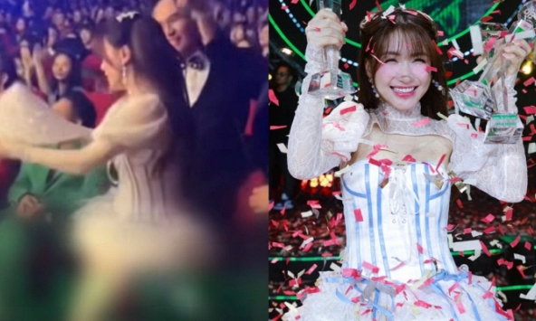 Mặc váy ngắn làm điều này ở lễ trao giải, Hòa Minzy bị chê thiếu nghiêm túc, vô duyên
