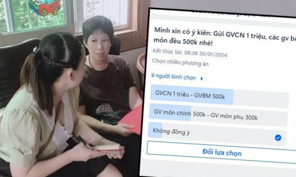 Bức xúc với yêu cầu trích quỹ lớp để lì xì Tết giáo viên, một phụ huynh gay gắt: 'Lần này, mình quyết làm đến cùng!'