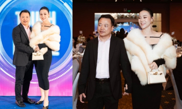 Shark Bình khoe ảnh cùng vợ đi YEP công ty, Phương Oanh chuẩn dáng phu nhân tổng tài!