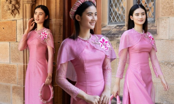 Hoa hậu Ý Nhi rạng rỡ trong tà áo dài truyền thống, chạnh lòng khi lần đầu đón Tết xa gia đình