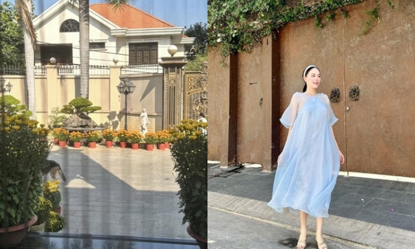 Linh Rin hé lộ khuôn viên nhà 'đậm chất Tết', nhìn khoảng sân là biết tòa biệt thự đồ sộ cỡ nào